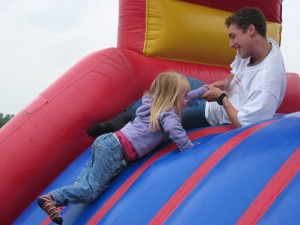 Spelen op het luchtkussen, omhoog