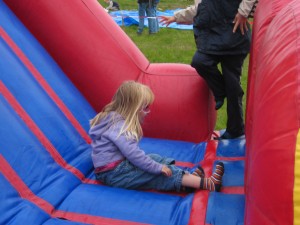 Spelen op het luchtkussen, geland