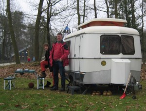 het caravannetje op de camping