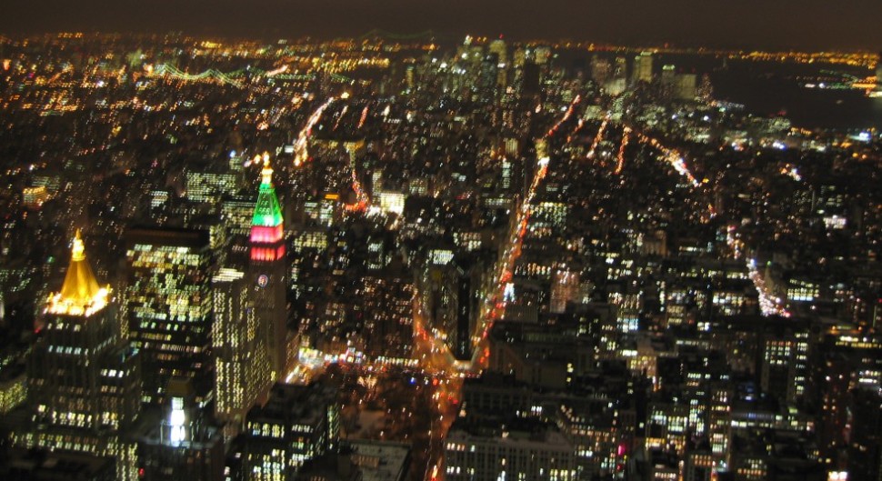 uitzicht naar het zuiden, richting Financial District