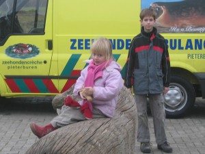 bij de zeehondencreche in Pieterburen