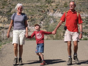 Terug lopen we over de normale weg