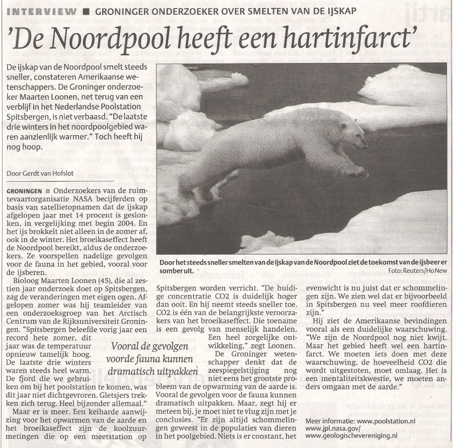 Dagblad van het Noorden 15 september 2006