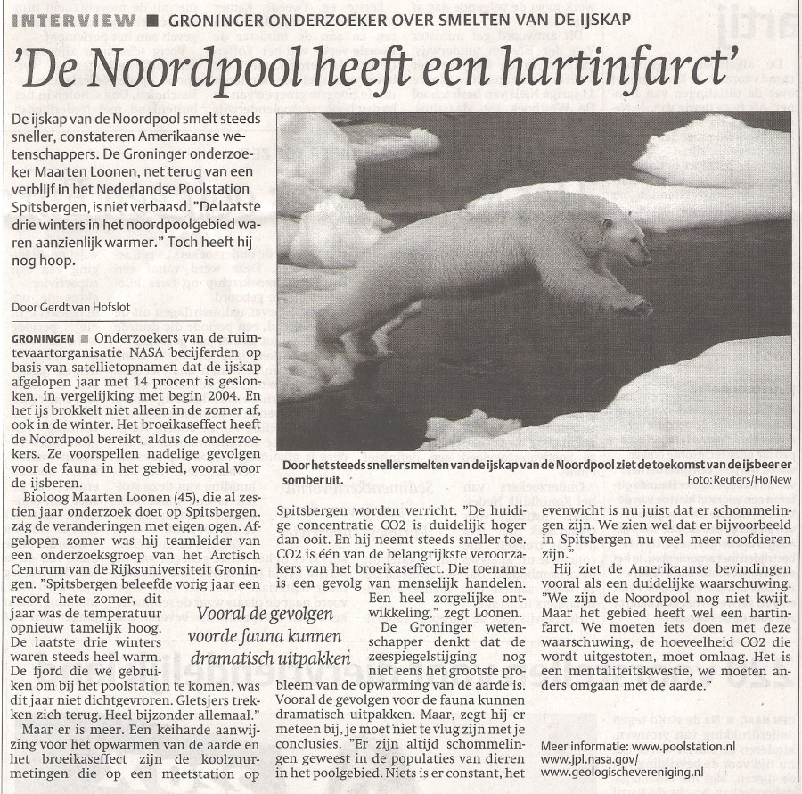 Dagblad van het Noorden 15 september 2006