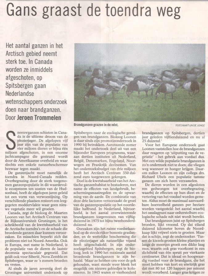 volkskrant 22 februari 2003